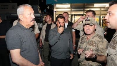 Hatay Valisi Masatlı, Dörtyol ilçesine bağlı Kırmızıburun mevkiindeki orman yangınına
