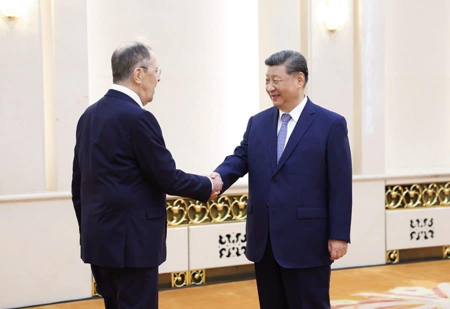 Çin Cumhurbaşkanı Xi Jinping, başkent Beijing’deki Büyük Halk Toplantı Sarayı’nda