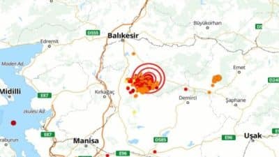 Boğaziçi Üniversitesi Kandilli Rasathanesi ve Deprem Araştırma Enstitüsü (KRDAE) verilerine