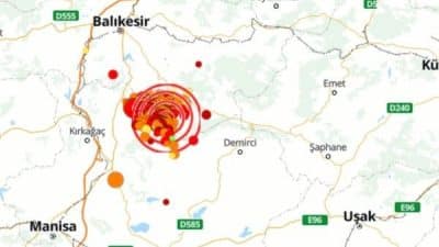 Boğaziçi Üniversitesi Kandilli Rasathanesi ve Deprem Araştırma Enstitüsü (KRDAE) verilerine