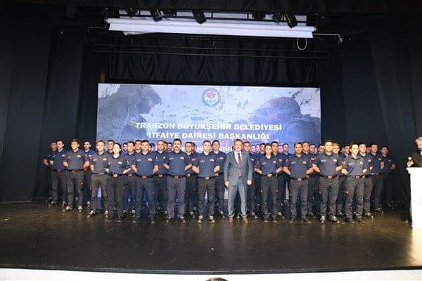 İtfaiye Dairesi Başkanlığı bünyesine katılan 70 itfaiye personelinin sertifika törenine