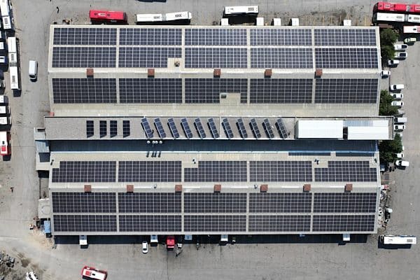 ABB tarafından  EGO Genel Müdürlüğü, Macunköy Otobüs Bakım-Onarım Atölyeleri çatısına