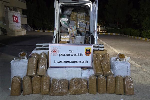 Şanlıurfa İl Jandarma Komutanlığı tarafından tütün ve alkol kaçakçılarına yönelik